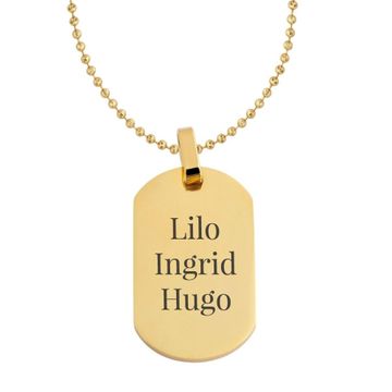 Colgante chapado de acero inoxidable chapado en oro - 2441