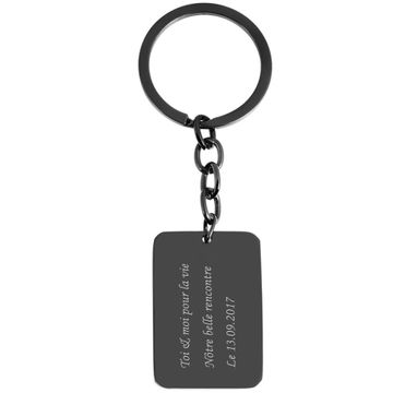 Llavero de acero inoxidable con grabado - 2093