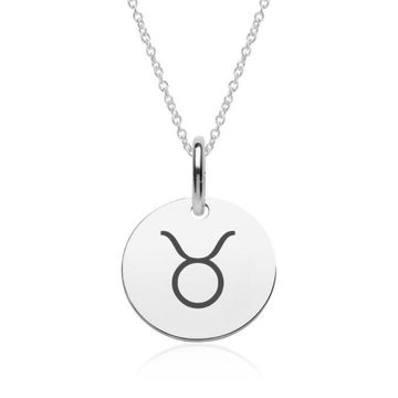 Colgante de plata zodíaco Tauro con grabado - 2160