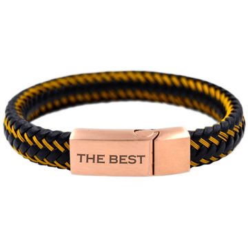 Pulsera de cuero trenzado personalizable - 2171