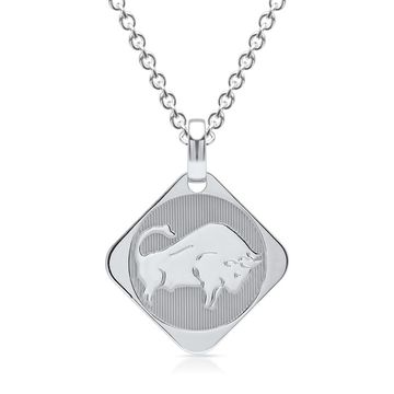 Colgante de plata signo del zodiaco Tauro - 0922