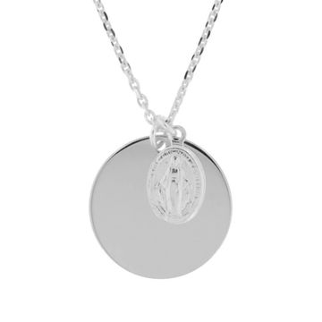 Colgante de plata Virgencita personalizable 2341