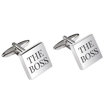 Gemelos de acero inoxidable con grabado - 2525