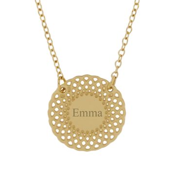 Collar de acero inoxidable dorado - 2387