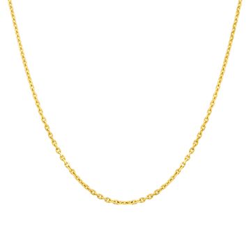 Cadena forzada chapade en oro plateada 1mm - 2612