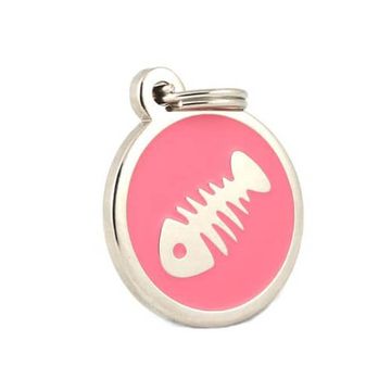 Chapa identificativa para Gatos rosa - 2061