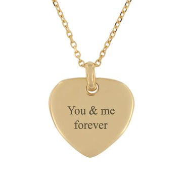 Colgante corazón de oro chapado - 2354