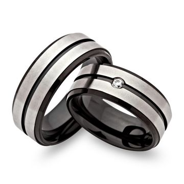 Alianzas de acero inoxidable con grabado - 0334