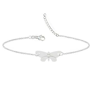  Pulsera mariposa plata personalizada - 2452
