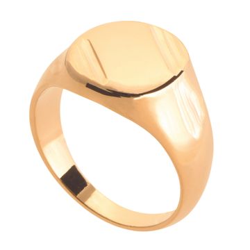 Anillo de sello chapado en oro con grabado - 2710