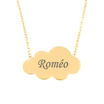 Collar nube con grabado - 2429