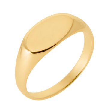 Anillo de sello chapado en oro con grabado - 2465