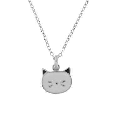 Colgante gato de plata personalizable - 2335 