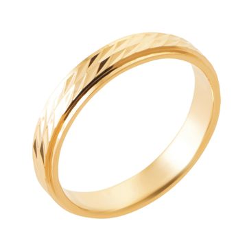 Anillo chapado en oro con grabado - 2910