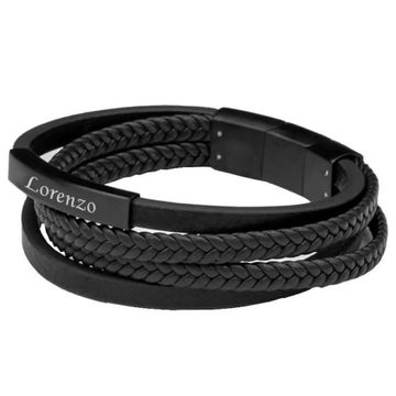 Pulsera de cuero con grabado- 2897