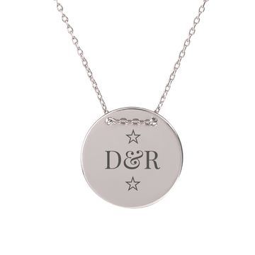 Collar de acero inoxidable con grabado - 1899