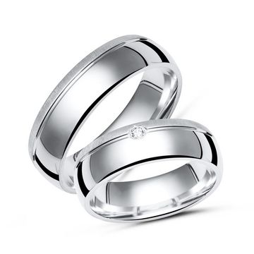 Alianzas de plata con grabado - 0312