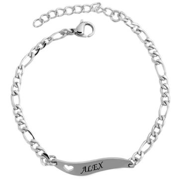 Esclava de acero inoxidable con grabado - 1890