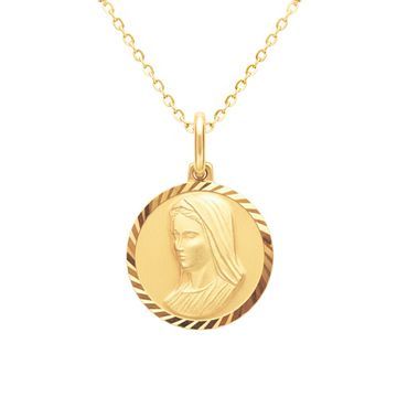Colgante imagen Virgen María bañado en oro - 2808