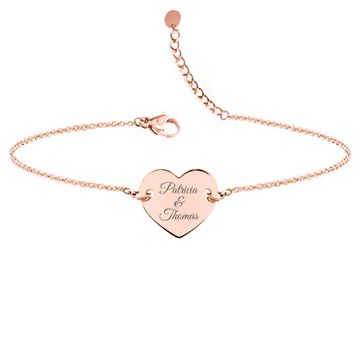 Pulsera corazón con grabado - 2399