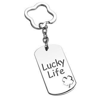 Llavero trébol con grabado - 2520