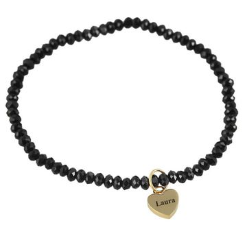 Pulsera con colgante de corazón personalizable - 1573