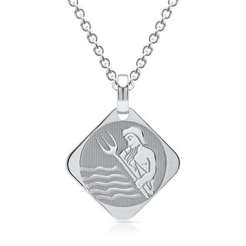 Colgante de plata signo del zodiaco Acuario - 0919