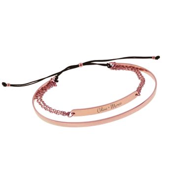 Pulsera Rosé de acero inoxidable con grabado - 2397