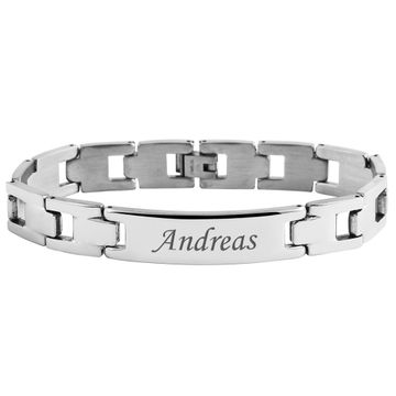 Pulsera de acero inoxidable con placa personalizable - 0706