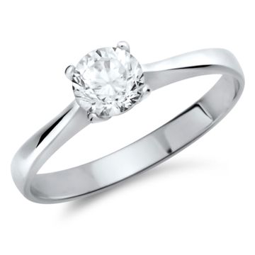 Anillo circonita plata con grabado - 1369