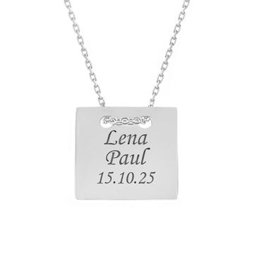 Colgante cuadrado con grabado - 1900