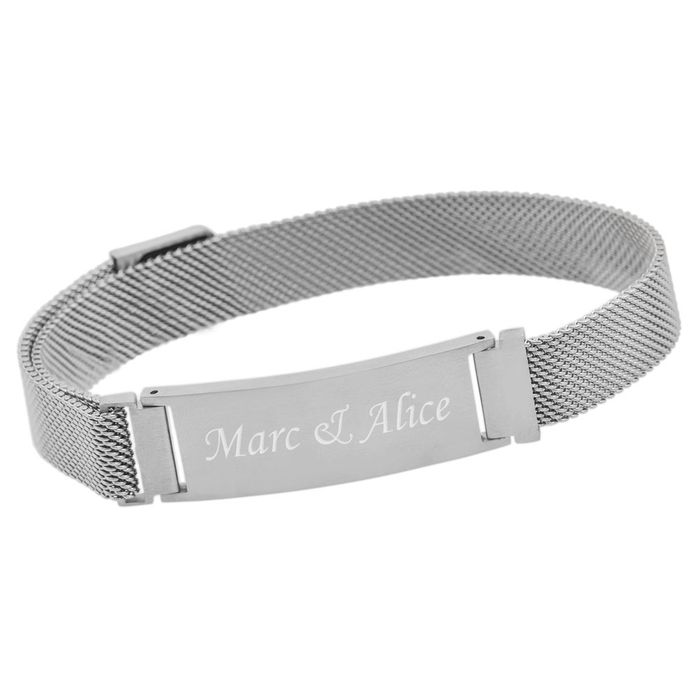 Pulsera de acero con malla milanesa 2373