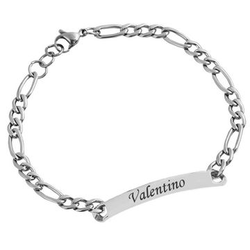 Esclava de acero inoxidable con grabado - 2300