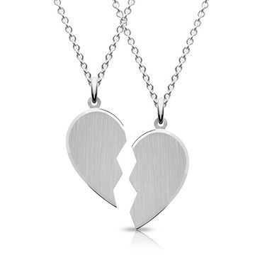 Colgante corazón de plata con grabado -1582