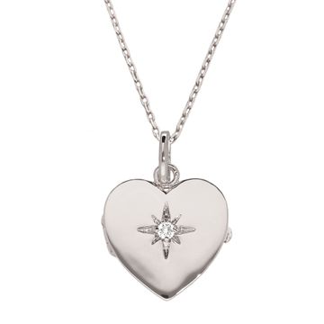 Foto amuleto corazón plata con grabado - 2576