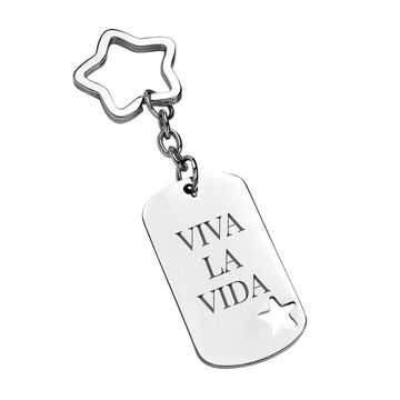 Llavero estrella con grabado - 2519