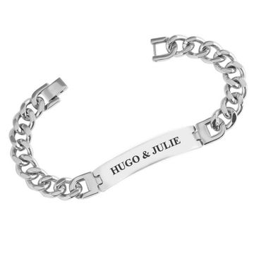 Esclava de acero inoxidable con placa personalizable - 0239