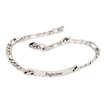 Esclava de acero inoxidable con grabado - 0940