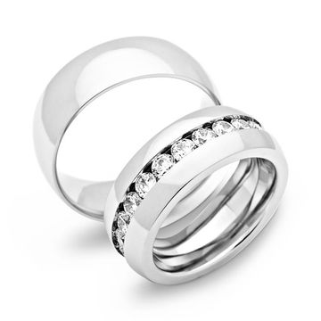 Alianzas de acero inoxidable con grabado - 0332